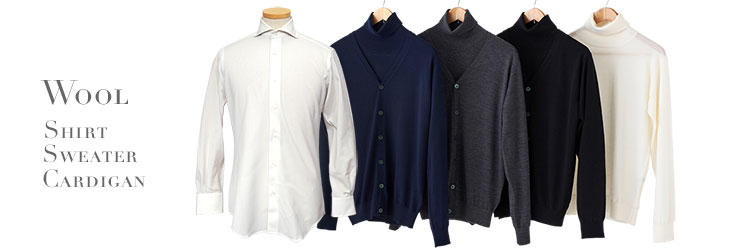 ウール/毛/ドレスシャツ/ワイシャツ/Yシャツ/セーター/カーディガン