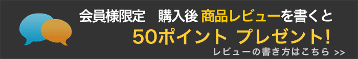 レビューを書いてポイントプレゼント