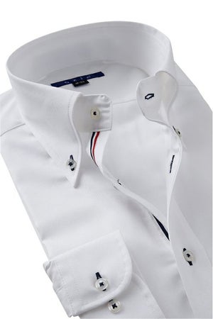 オックスフォードシャツ 衿1 8012-L09A-1-WHITE