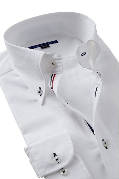 オックスフォードシャツ 衿1 8012-L09A-1-WHITE