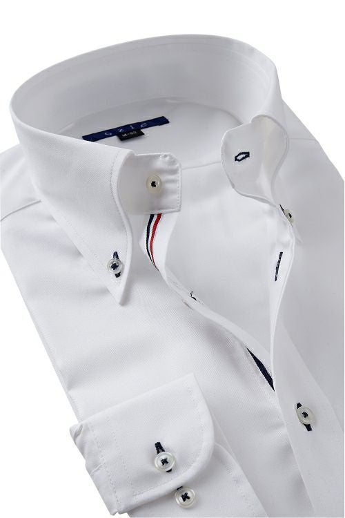 オックスフォードシャツ 衿1 8012-L09A-1-WHITE