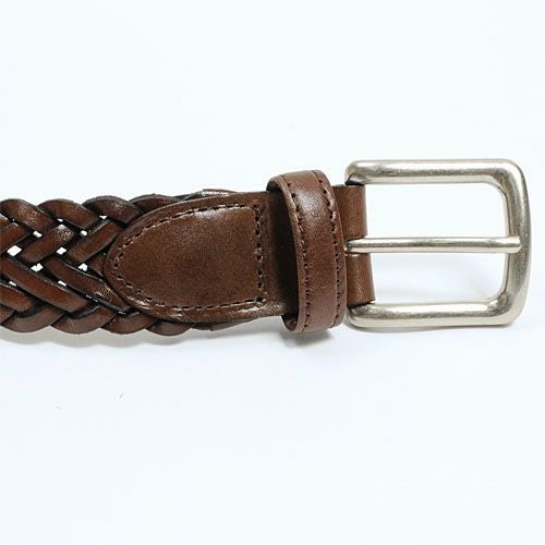 本革メッシュベルト KE21266-39-DBROWN