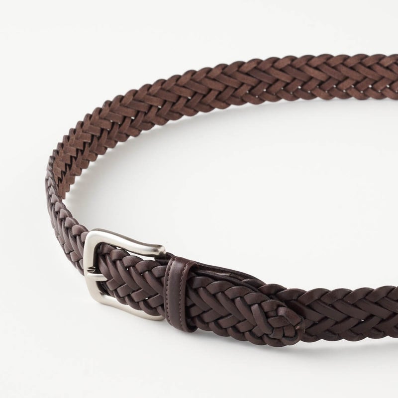 本革メッシュベルト KE21266-39-DBROWN