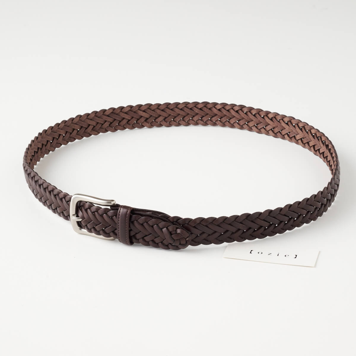 本革メッシュベルト KE21266-39-DBROWN