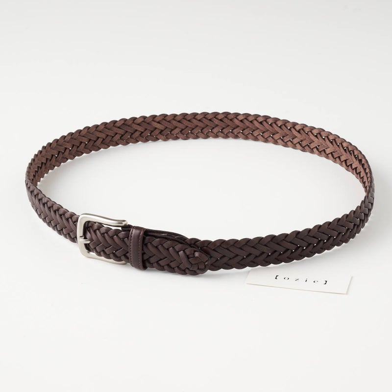 本革メッシュベルト KE21266-39-DBROWN