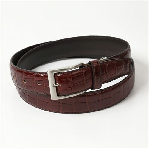 ベルト】クロコダイル型押し・牛革・ブラウン・日本製 | ozie公式通販