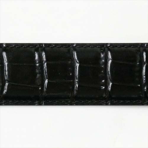 クロコダイル型押しベルト素材アップ KE21283-19-BLACK