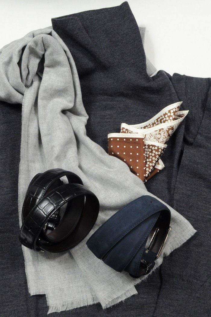 クロコダイル型押しベルトコーディネート2 KE21283-19-BLACK