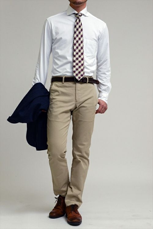 メンズワイシャツ・カッターシャツ 8014-I03A-WHITE