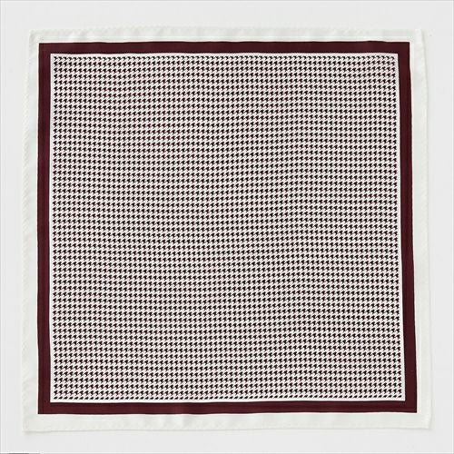 ポケットチーフ　全体　CH-D-011-WINERED