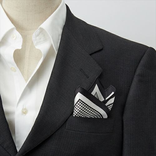 ポケットチーフ　トライアングラー　CH-D-012-BLACK