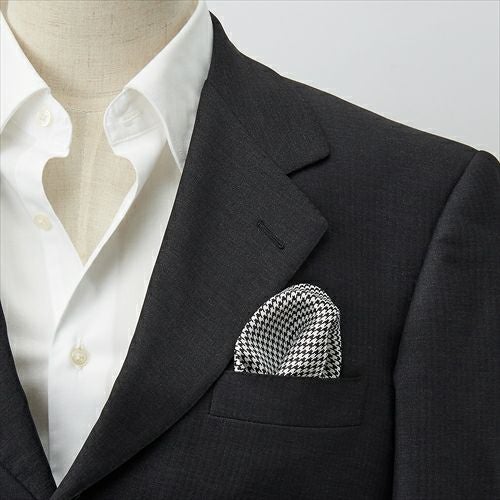 ポケットチーフ　パフ　CH-D-012-BLACK