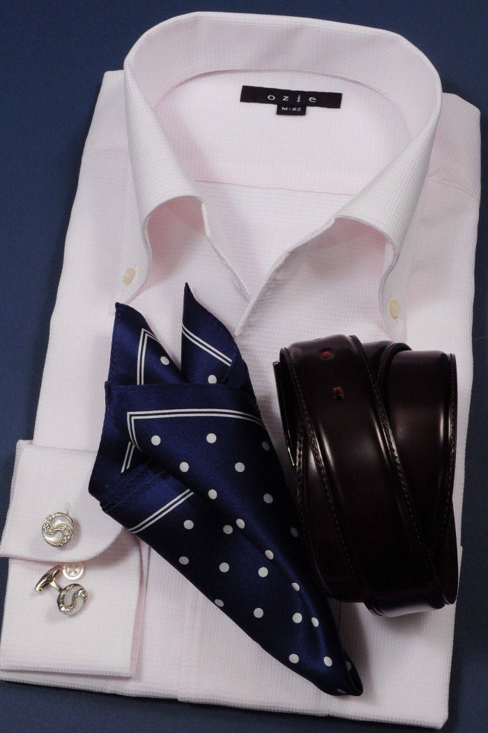 ポケットチーフ コーディネート3 CH-D-006-NAVYBLUE