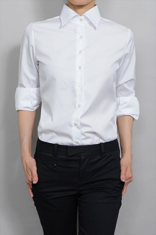 レディースシャツ　6071-1-WHITE-イン