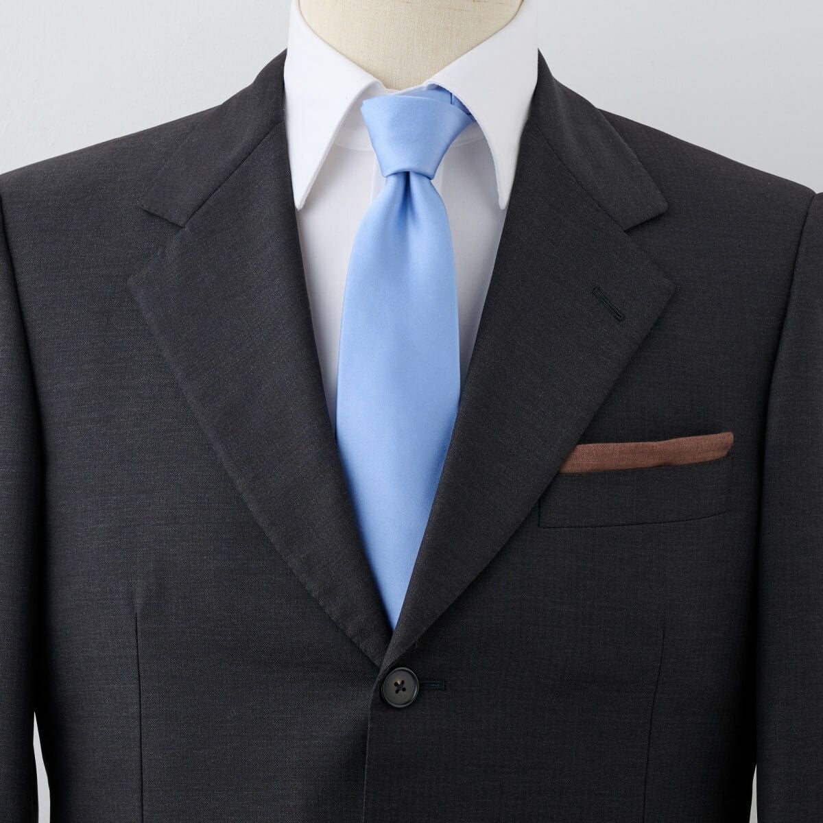 セッテピエゲ・ネクタイ  NP-026-SAXBLUE-コーディネートイメージ2