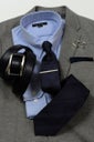 タブカラーシャツ コーディネート4 8089-I10B-BLUE
