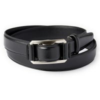 【ベルト】ピン無し・穴なし・牛革・ブラック・日本製
