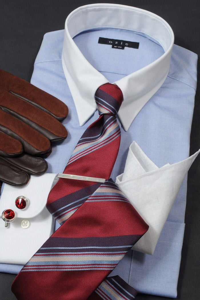 メンズワイシャツ・カッターシャツ 8089CL-S10A-BLUE