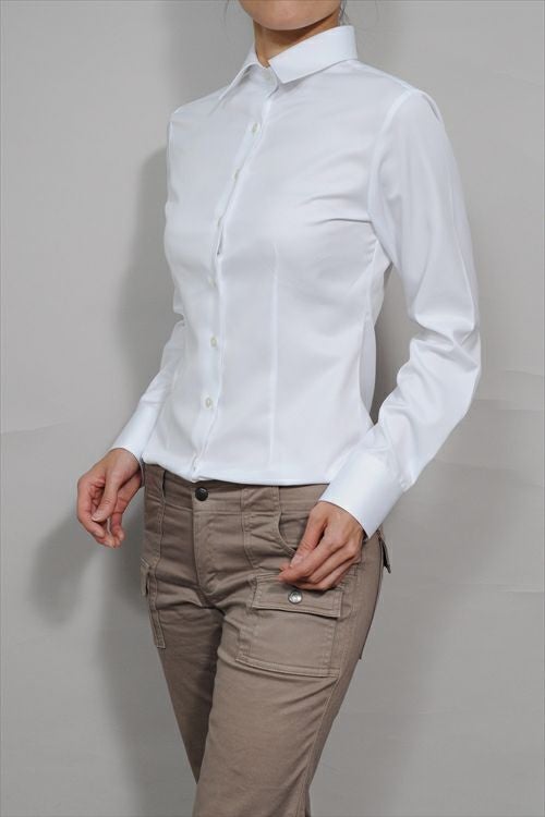 レディースシャツ　6271-F01-WHITE-イン