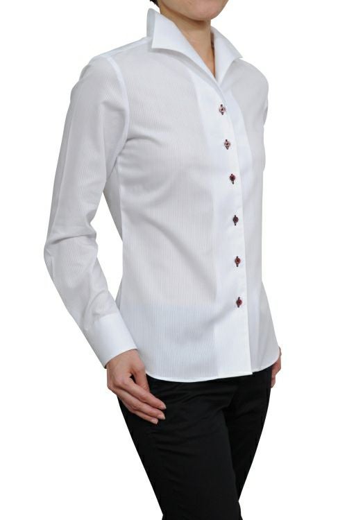 レディースシャツ・ブラウス 6051-F03-1-WHITE-