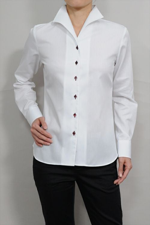 レディースシャツ・ブラウス 6051-F03-1-WHITE-