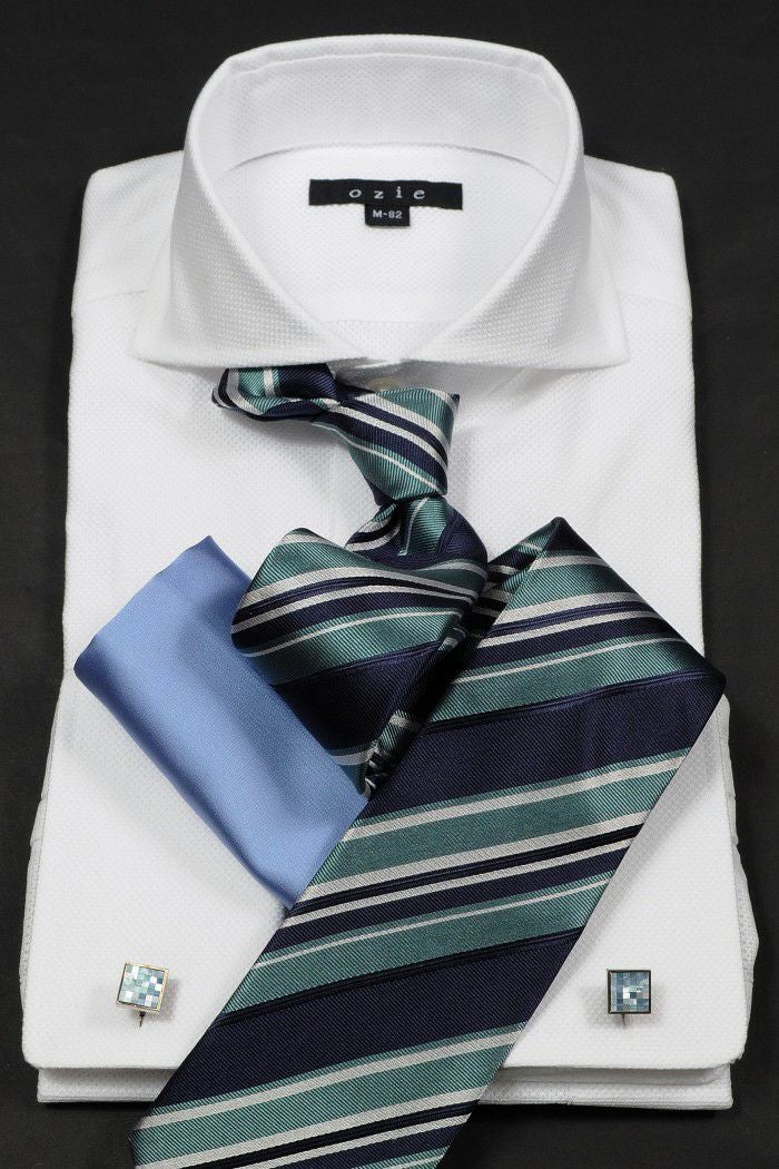 メンズワイシャツ・カッターシャツ 8006-G03A-WHITE