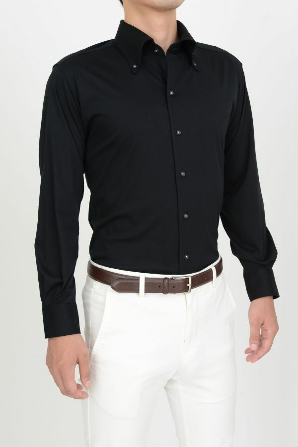 ニットシャツ 8054-G09C-BLACK 全体2