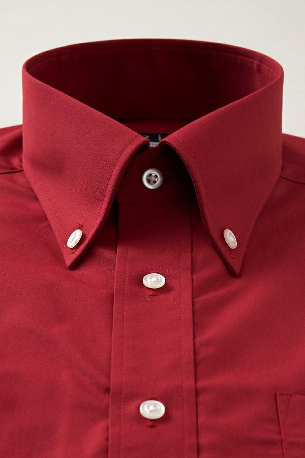 ワイシャツ 形態安定 赤シャツ 衿 8011-D-RED