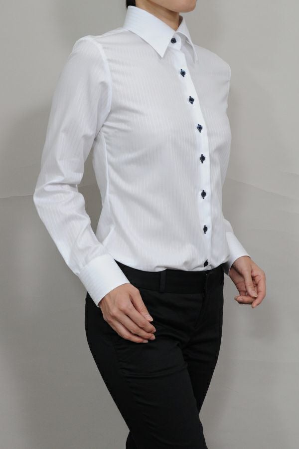 レディースシャツ　6071-G10-2-WHITE-イン