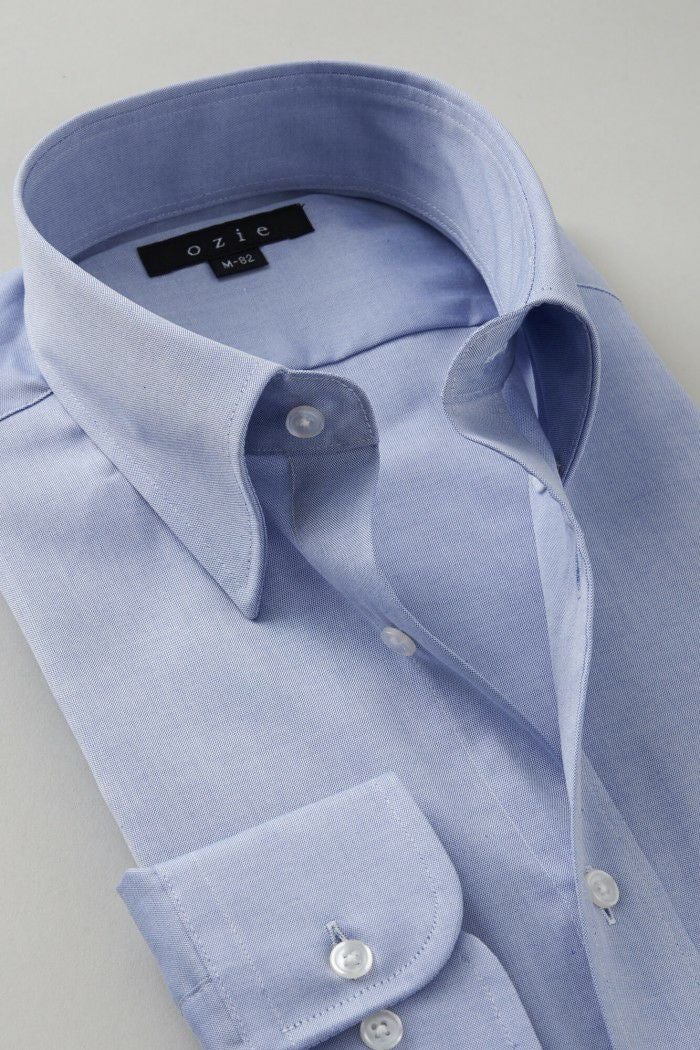 ワイシャツ 8076-E07B-BLUE-衿2