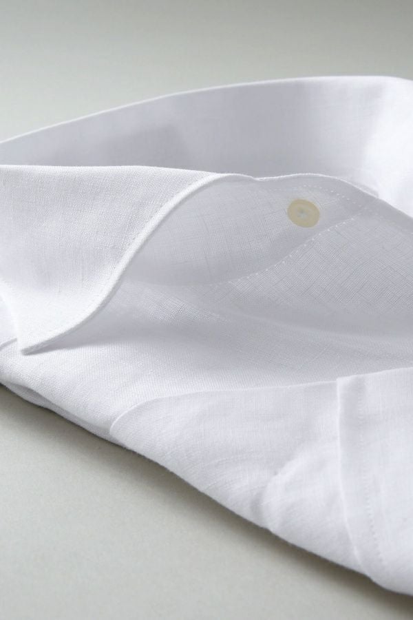 リネンシャツ・麻シャツ 8045ASS-A04A-WHITE-衿2