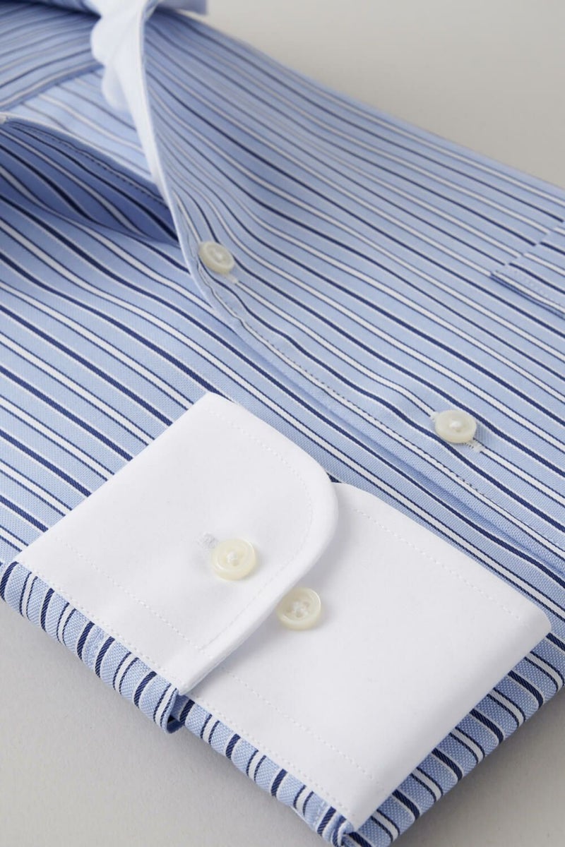 ワイシャツ 8045CL-U02A-SAX-カフス