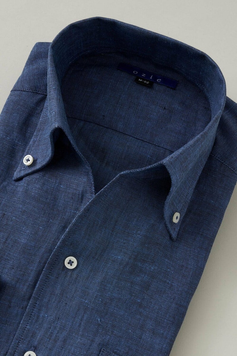 ワイシャツ 8044A-U03B-NAVY-衿3