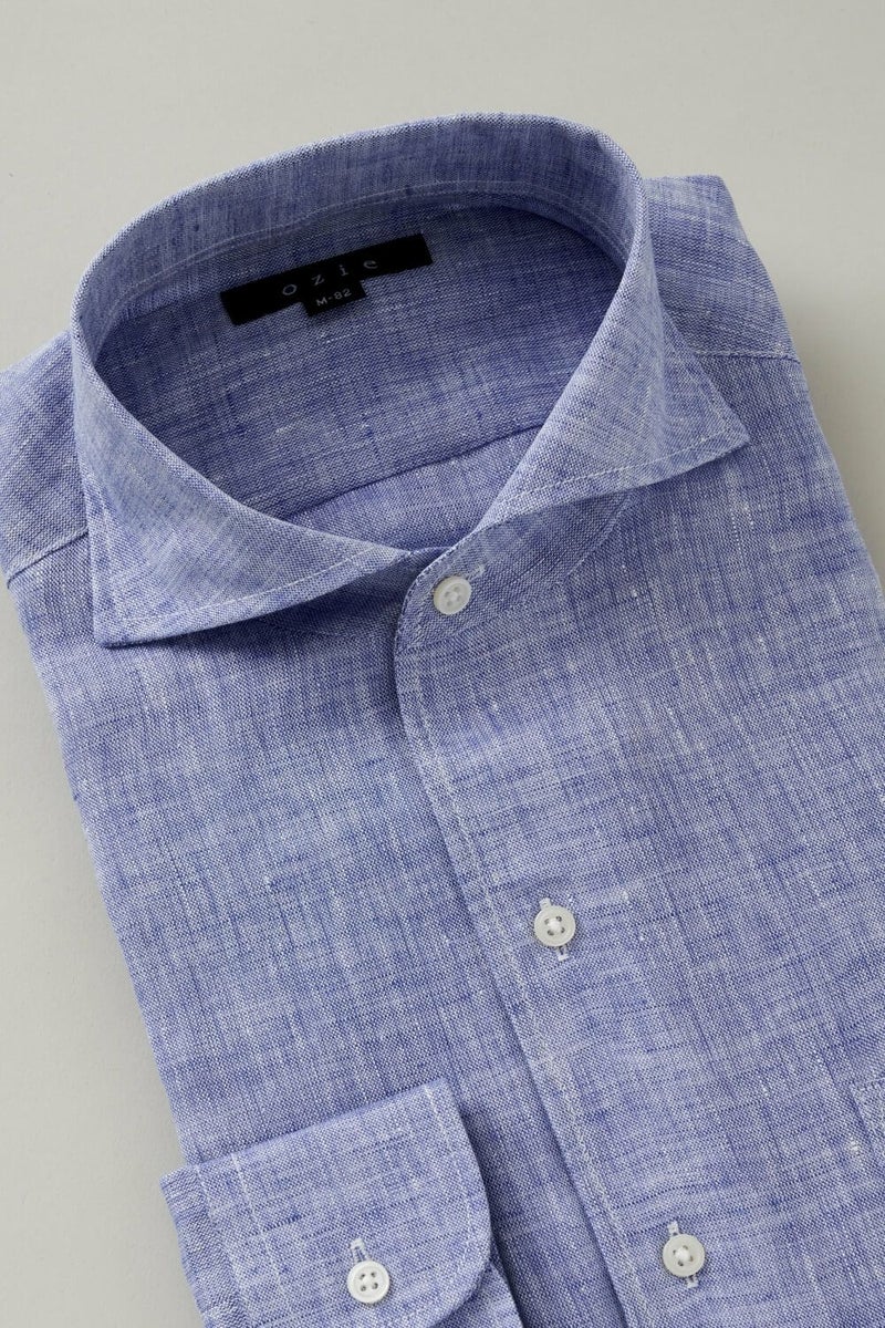 ワイシャツ 8045A-U03B-BLUE-衿3