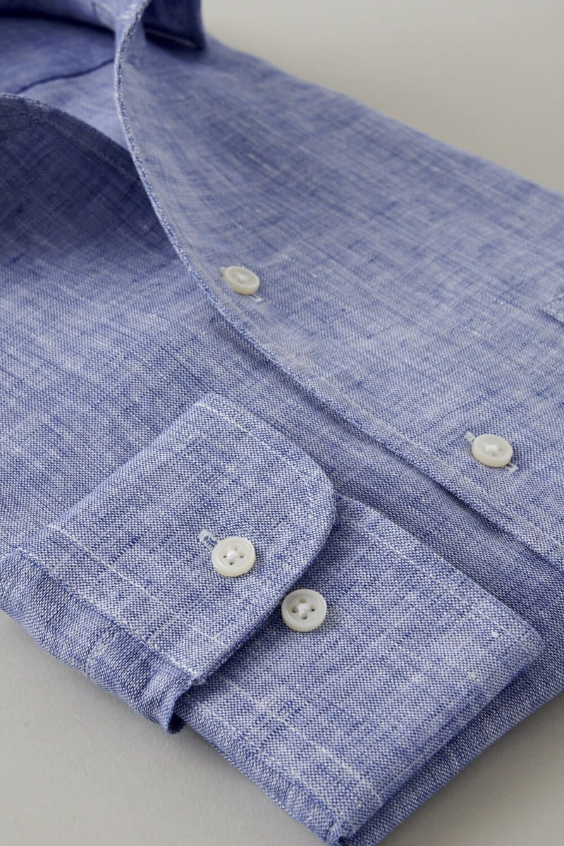 ワイシャツ 8045A-U03B-BLUE-カフス