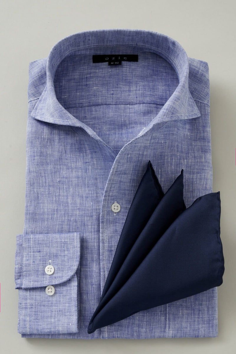 ワイシャツ 8045A-U03B-BLUE-コーディネートイメージ