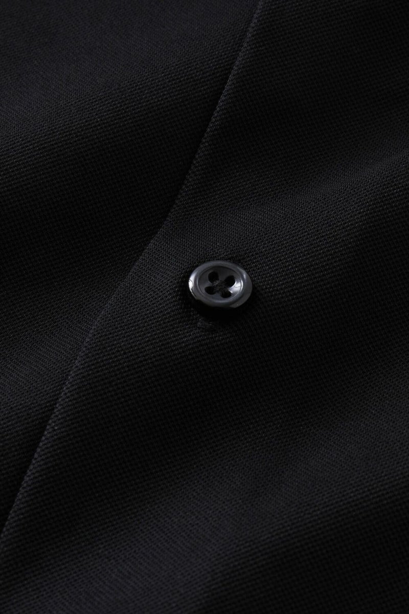 ニットシャツ・ワイシャツ 8013-U04C-BLACK-生地
