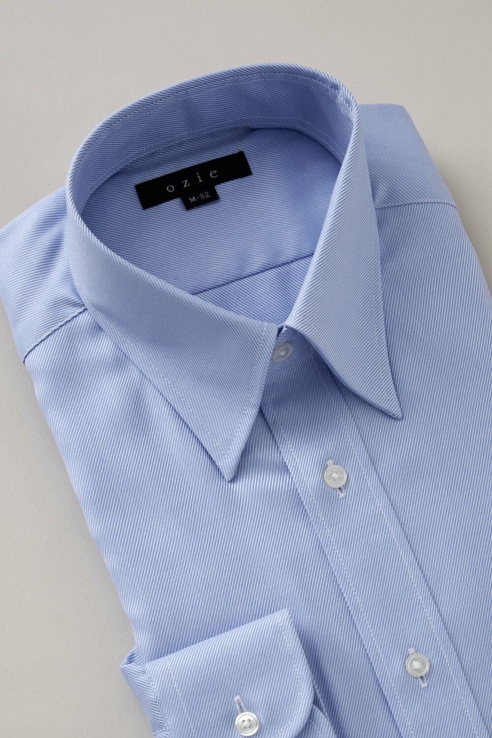 ワイシャツ 8076-U09B-SAX-衿3