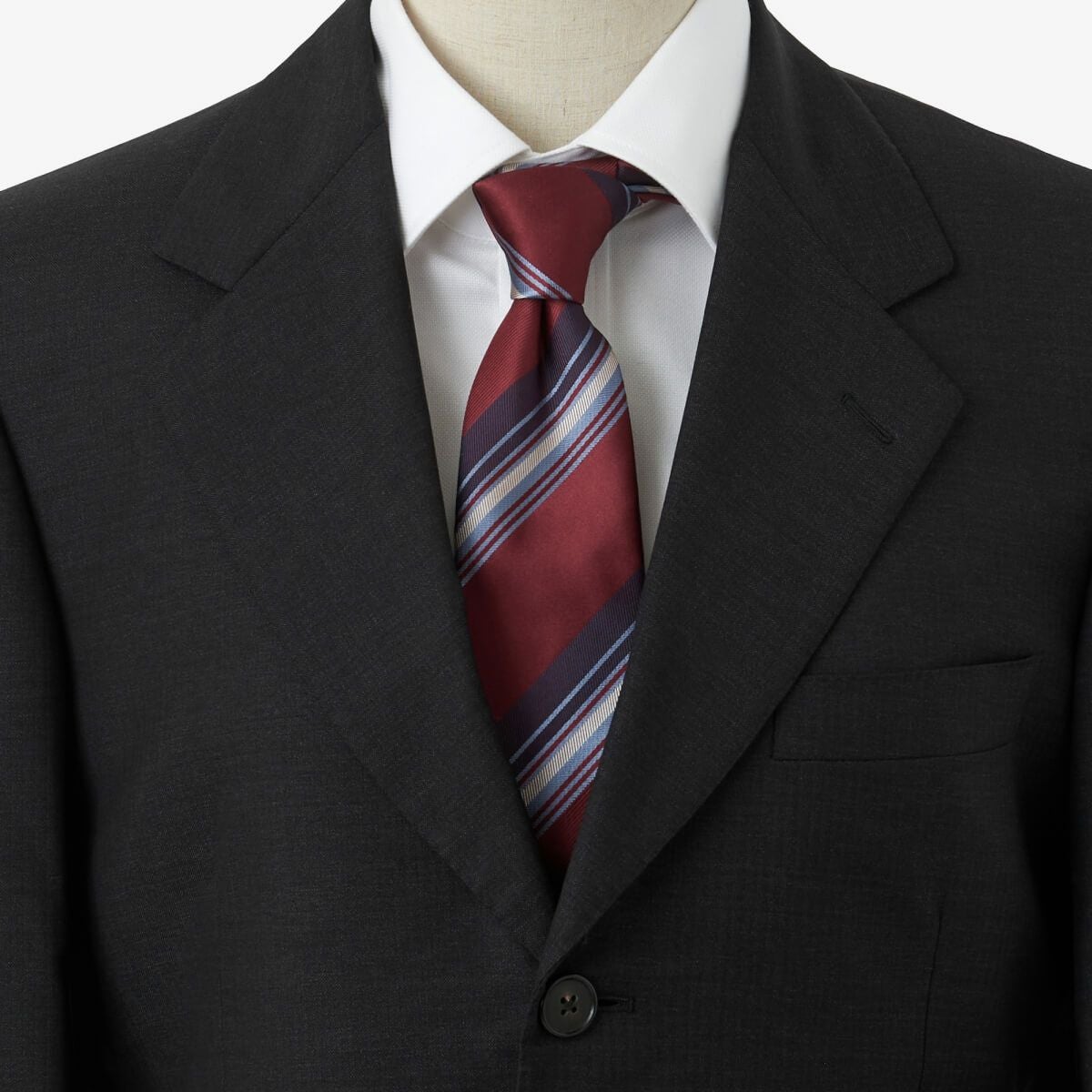ネクタイ NI-350-WINERED-コーディネート