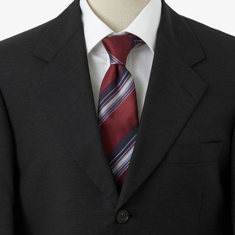ネクタイ NI-350-WINERED-コーディネート