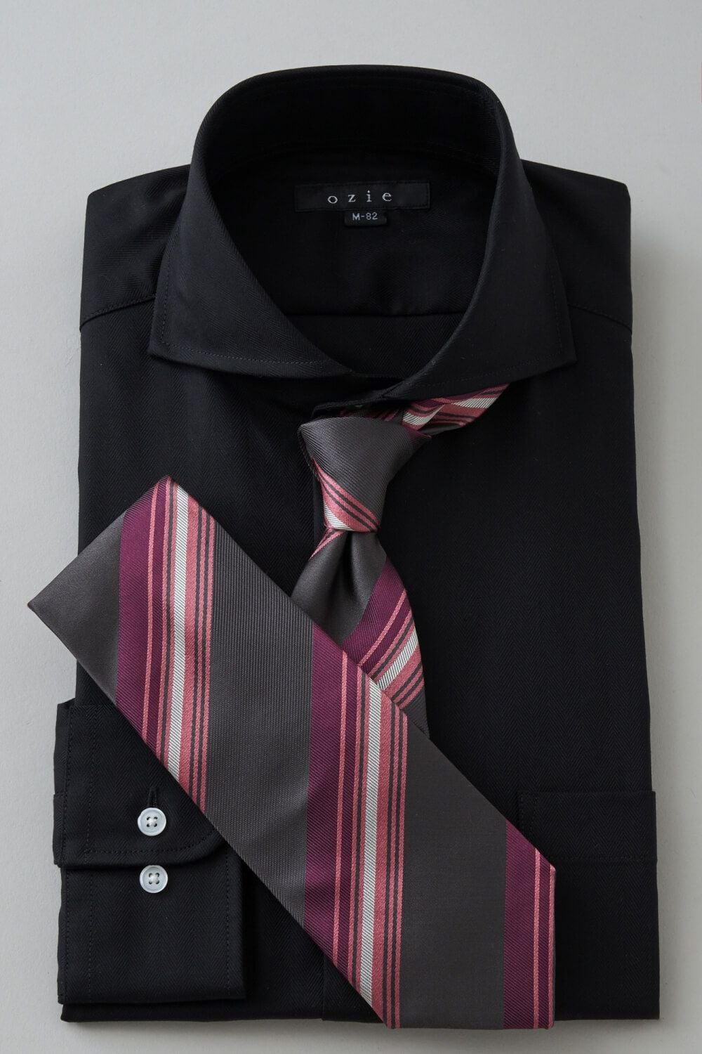 ワイシャツ 8070-U10A-BLACK-コーディネートイメージ