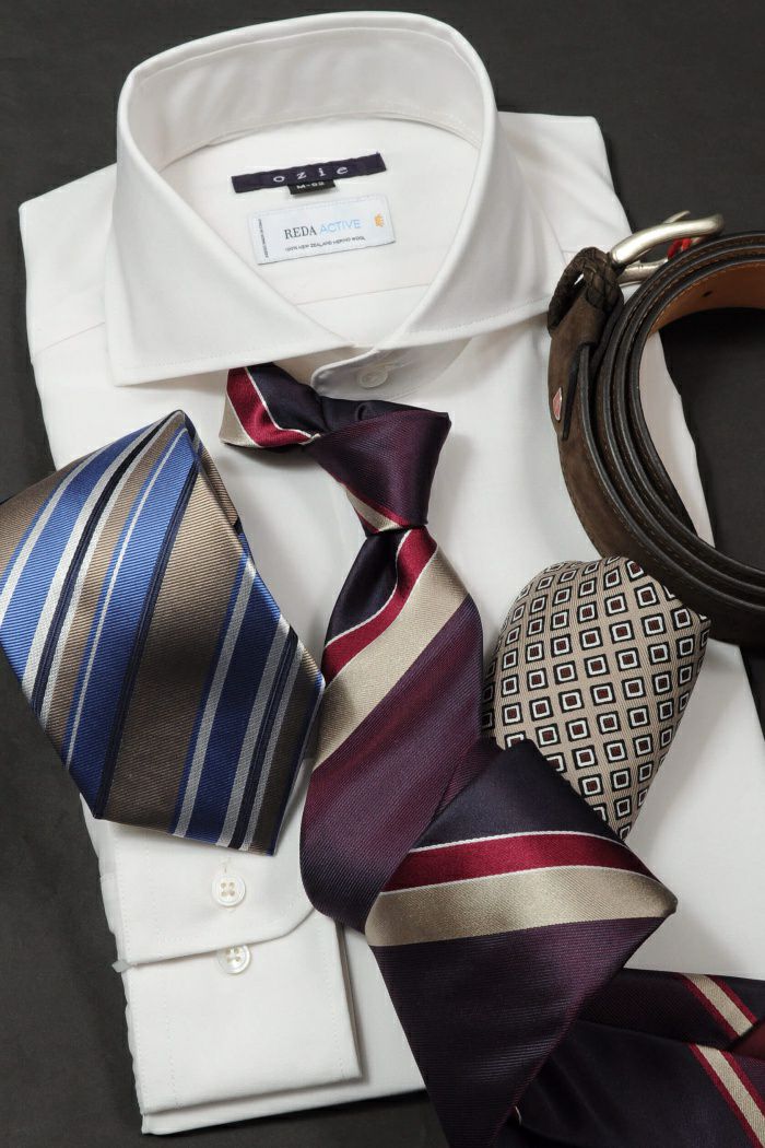 ネクタイ NI-355-BEIGE-コーディネート2