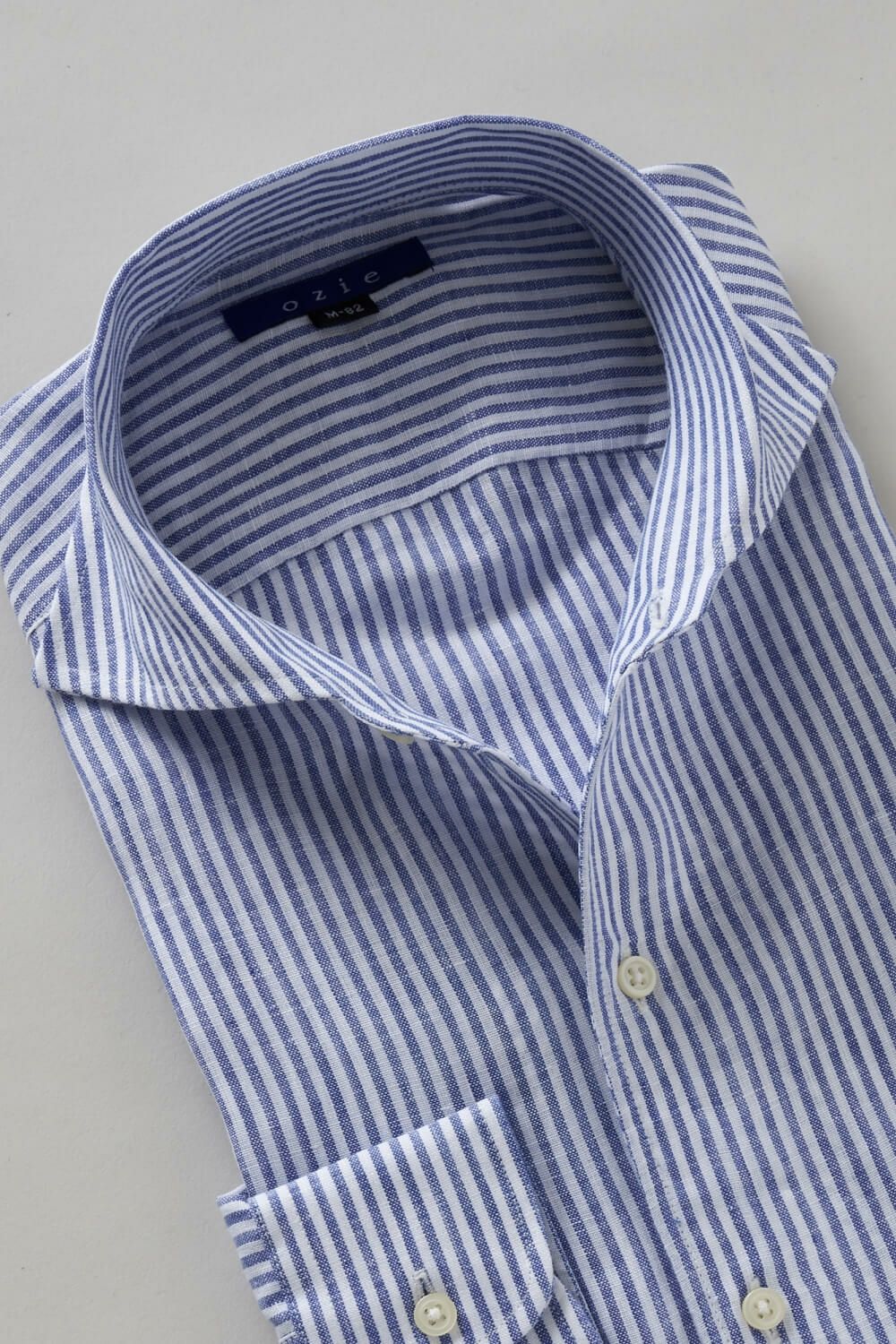 ワイシャツ 8045A-R03D-NAVY-衿1