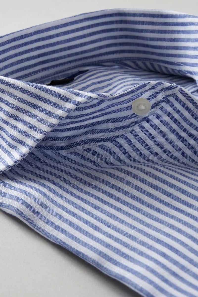 ワイシャツ 8045A-R03D-NAVY-衿2