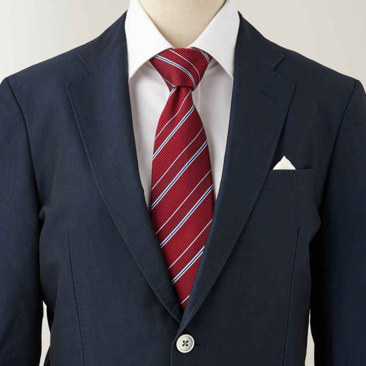ネクタイ NJ-R02-01-WINERED-コーディネート