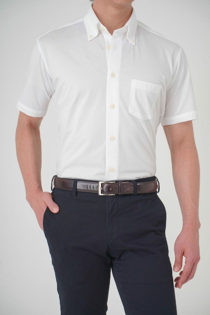 ワイシャツ・ニットシャツ・半袖 8013SS-R04A-WHITE-イン