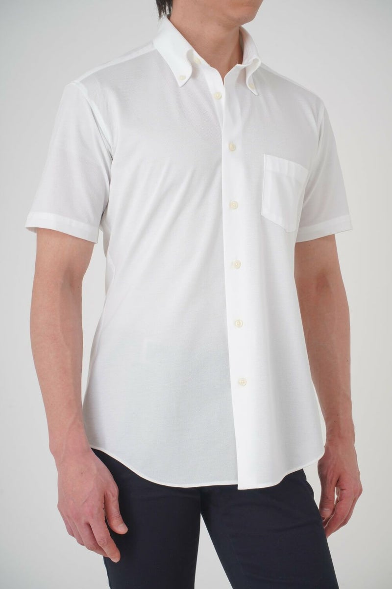 ワイシャツ・ニットシャツ・半袖 8013SS-R04A-WHITE-アウト