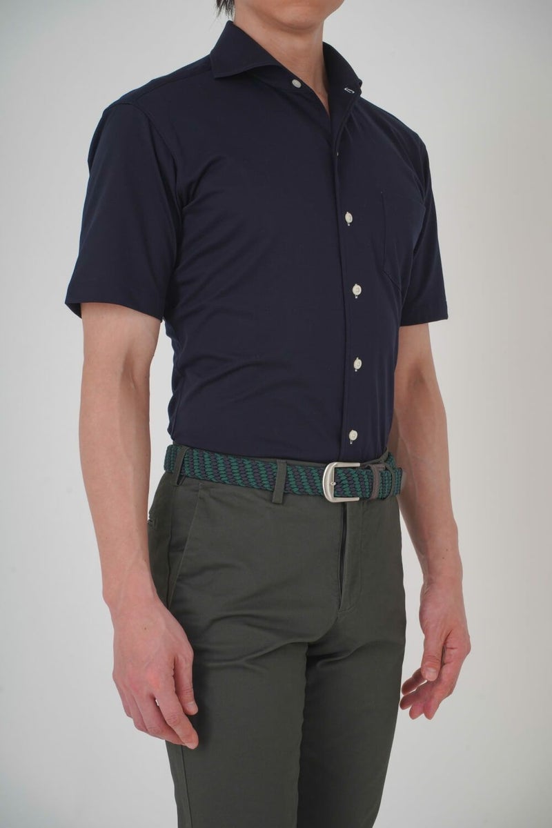 ワイシャツ・ニットシャツ・半袖 8055SS-R04C-NAVY-イン