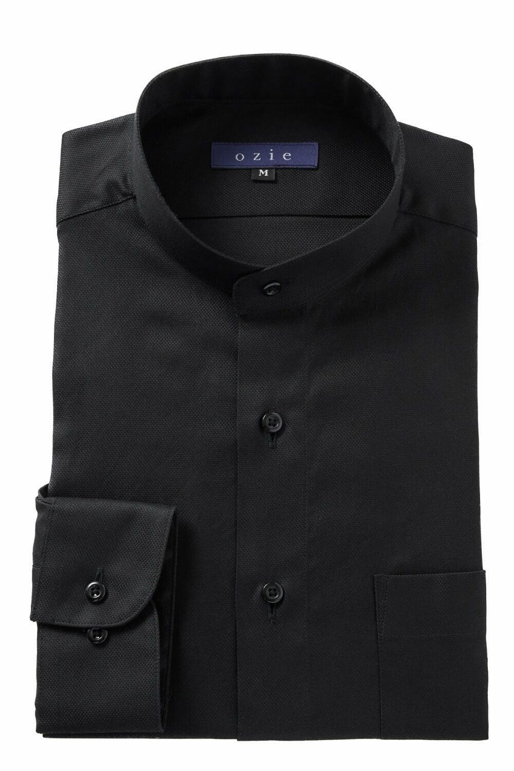 スタンドカラーシャツ 8063-R04C-BLACK