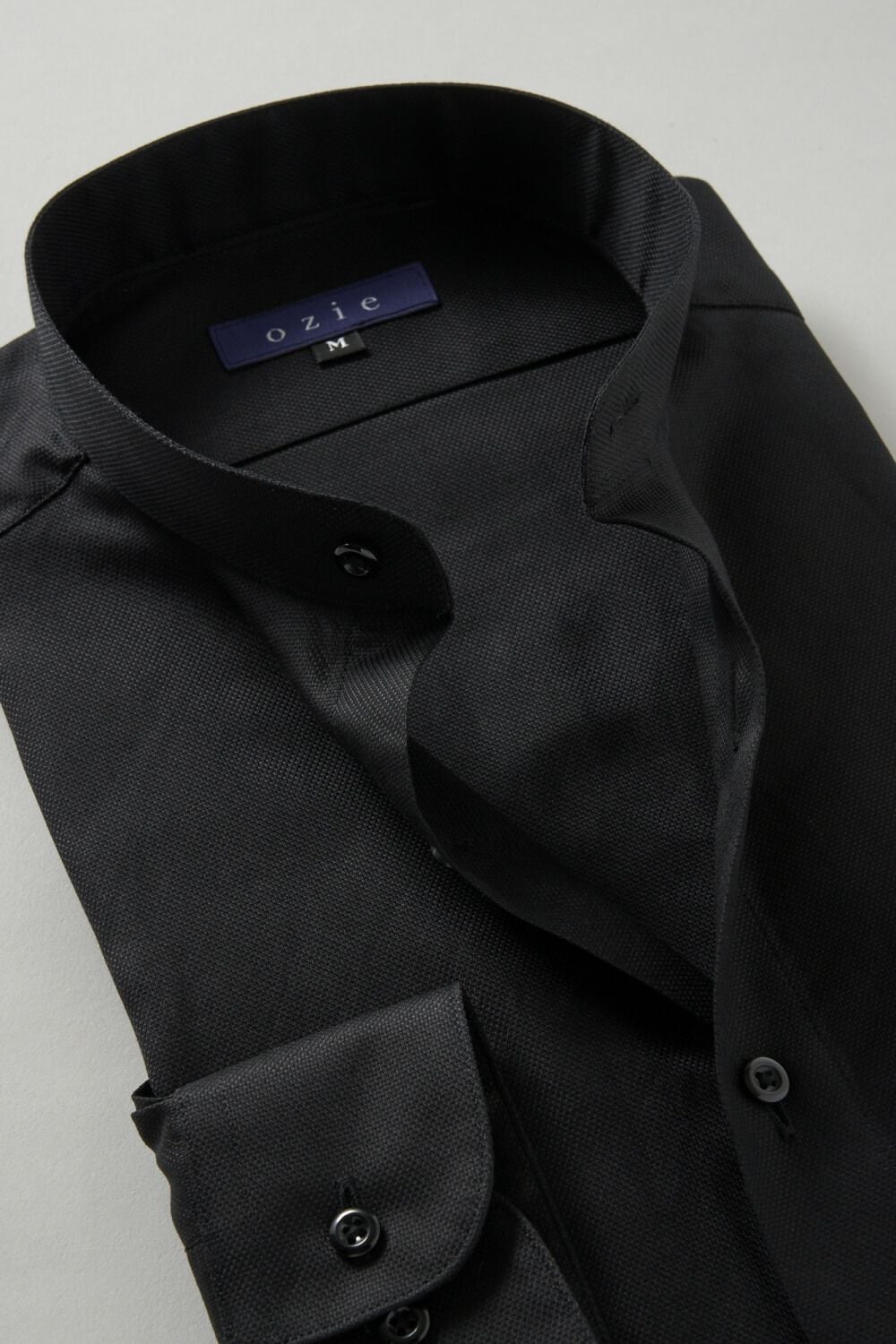 スタンドカラーシャツ 8063-R04C-BLACK-衿2